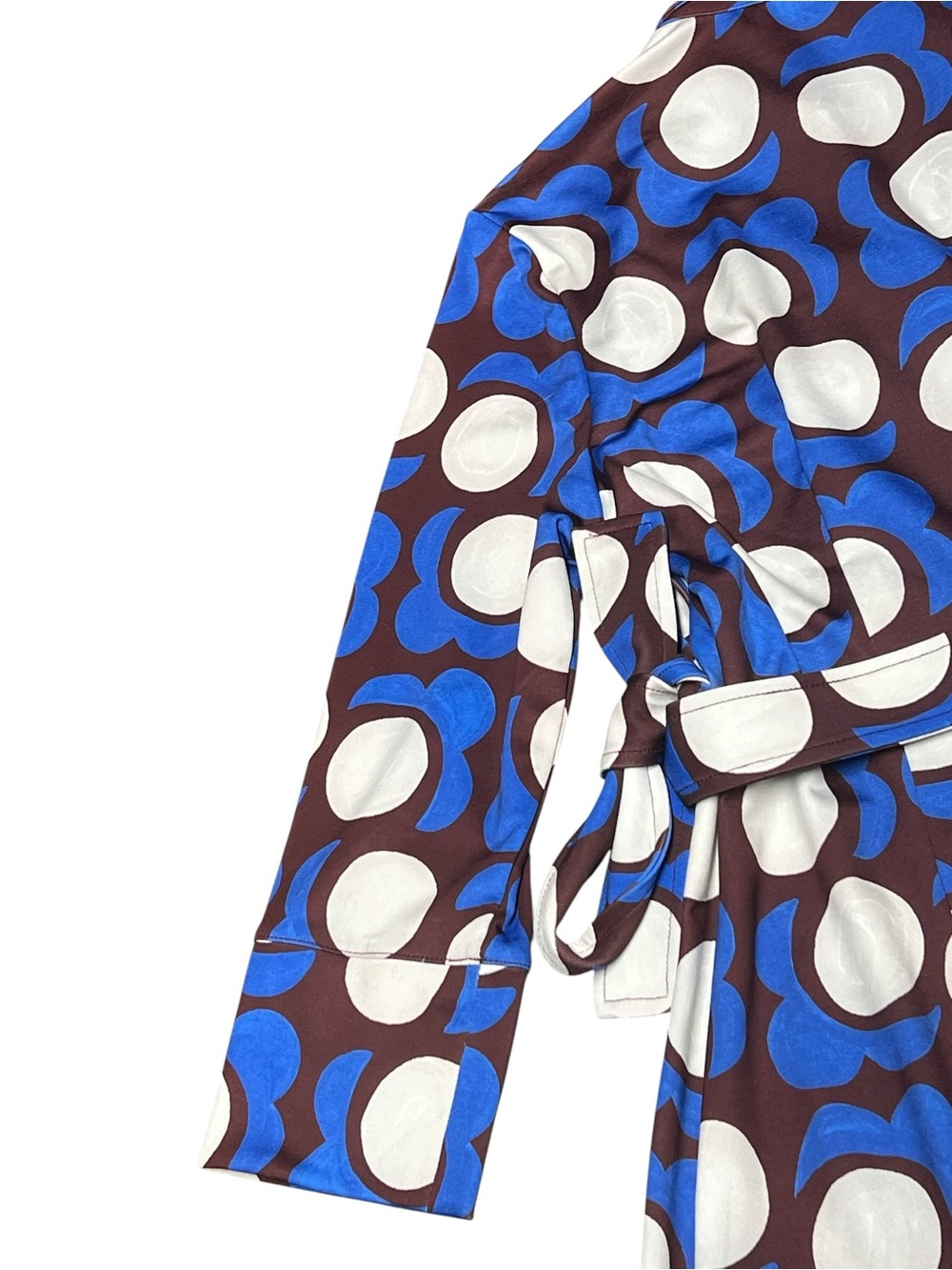 J. McLaughlin Brynn brown & blue malmo poppy lyford jersey shirt dress - Picture 10 of 13